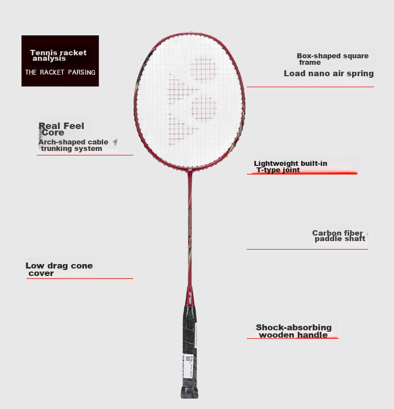YONEX Badminton Racket, Jiguang Full Carbon Single Racket, Speed Type NF-WEX, Bright White, 4U, Pre-Strung, 26 Pounds 4