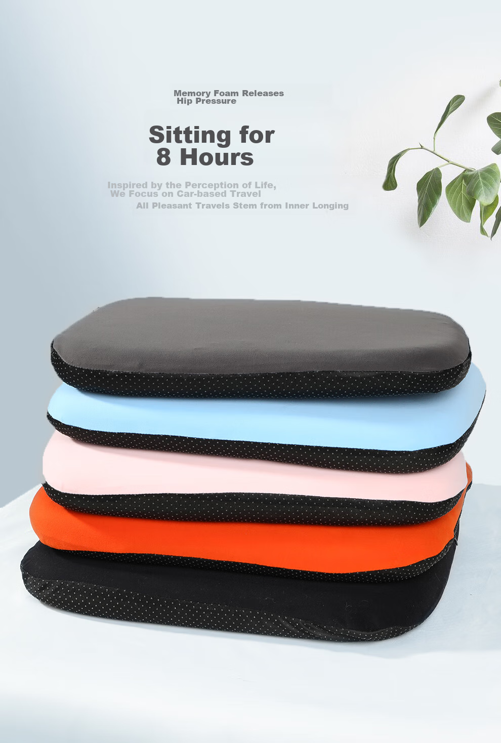GREAT LIFE Ergonomic Memory Foam Seat Cushion for Office, Hemorrhoids, Car, Chair, Long Sitting, Students' Buttocks Pad 5