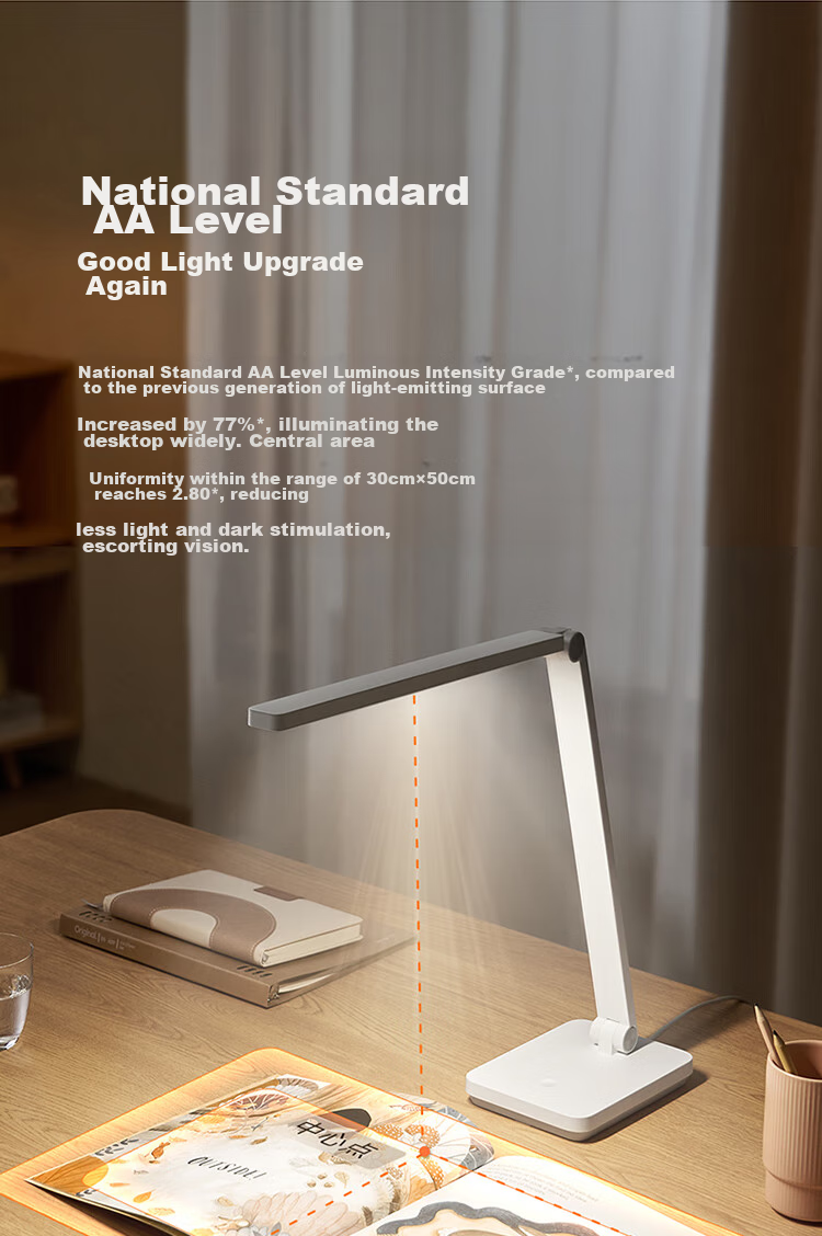 Mijia Xiaomi Mijia Desk Lamp 2 Lite, Student And Children's Study Reading Eye Protection Light Fixture, National Standard AA Grade 3