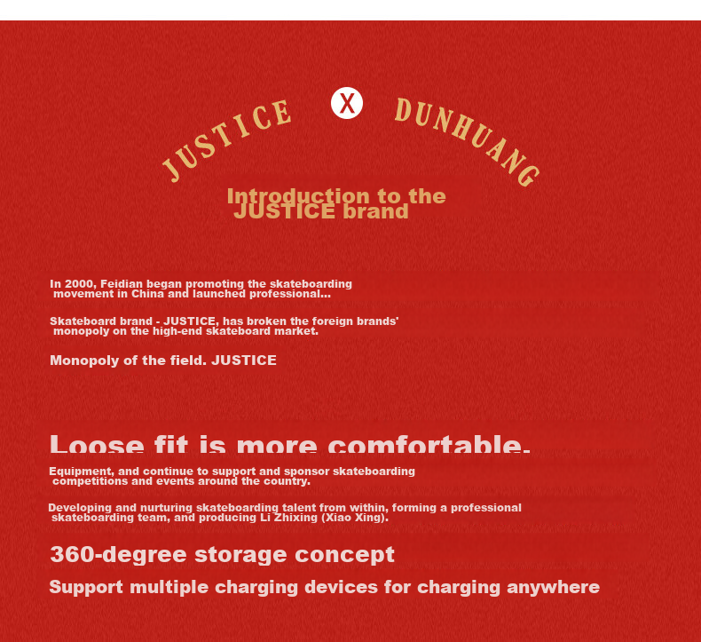 JUSTICE Boiling Point Dunhuang Skateboard Flying Series, Adult Professional Four-Wheel Double-Kick Skateboard for Men And Women, Flying Red 8