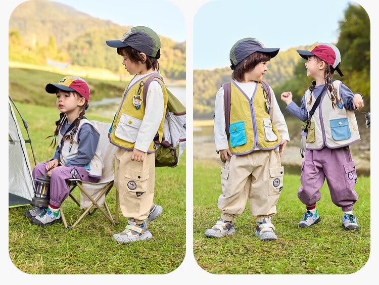 Dudujia Baby Vest Spring Style Trendy Boys' Waistcoat, Spring Fashion Children's Sleeveless Jacket, Stylish Girls' Clothing, Beige, Size 120 14