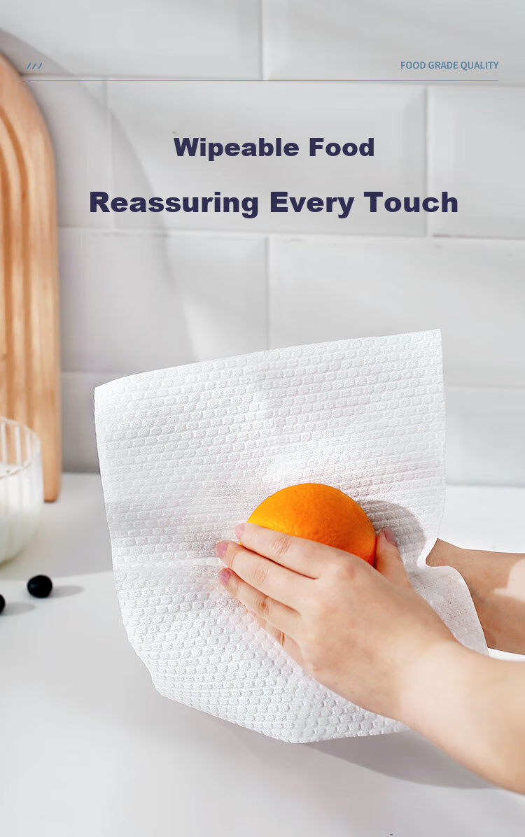 MARYYA Disposable Lazy Cleaning Cloth, 20*23cm, 50 Sheets, Extra Large And Thick, for Kitchen Use, Wet And Dry Dual-Use, Pull-Out Dishwashing Towel 5