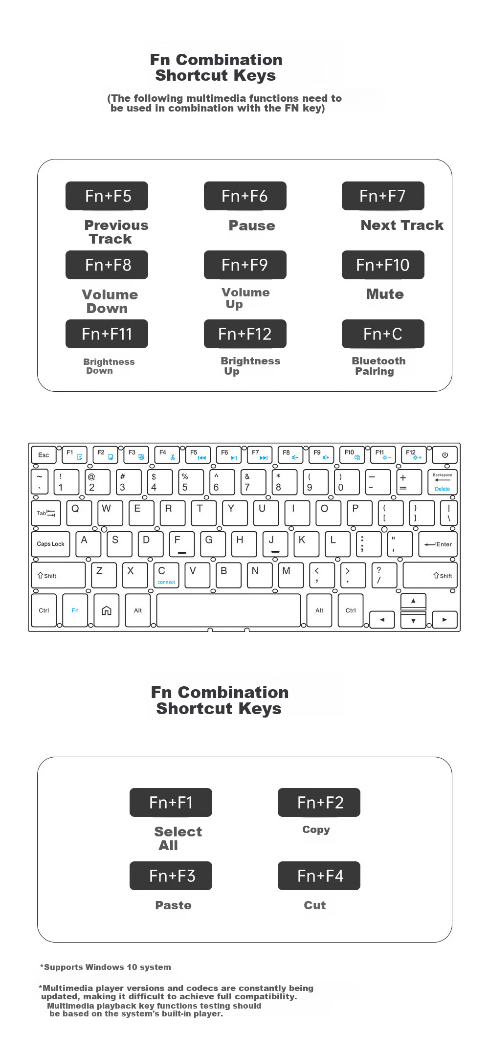 COOLSTART Keyboard Case for Lenovo Xiaoxin Pad 2024 / ZhaoYang K10 Integrated Smart Control Bluetooth Tablet Case 8