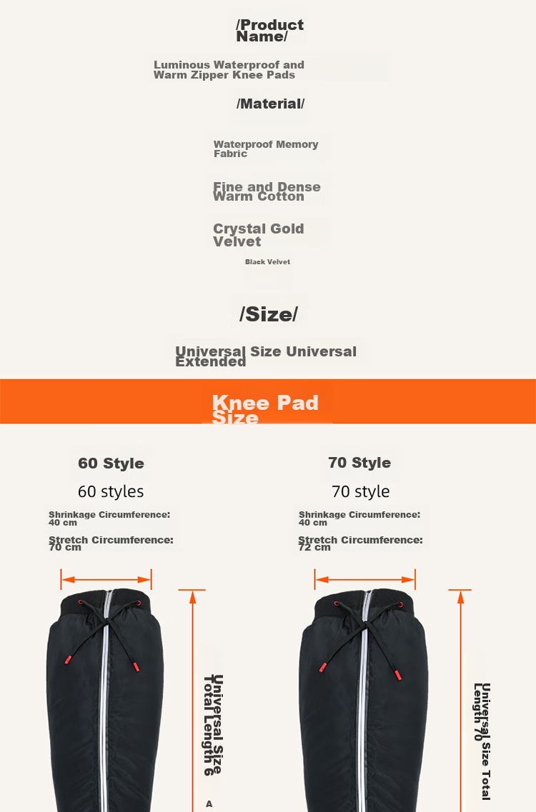 BWNK Motorcycle Knee Pads, Warm, for Men And Women, Electric Scooter Windproof Leg Guards, Fleece-Lined, Cycling Protective Gear, Thickened Black, 60CM 6