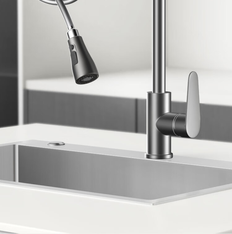 MEJUE Kitchen Faucet, Pull-Out Tap, Healthy Sink Hot And Cold Tap, 360° Rotating Vegetable Washing Basin Tap Z-1119 2