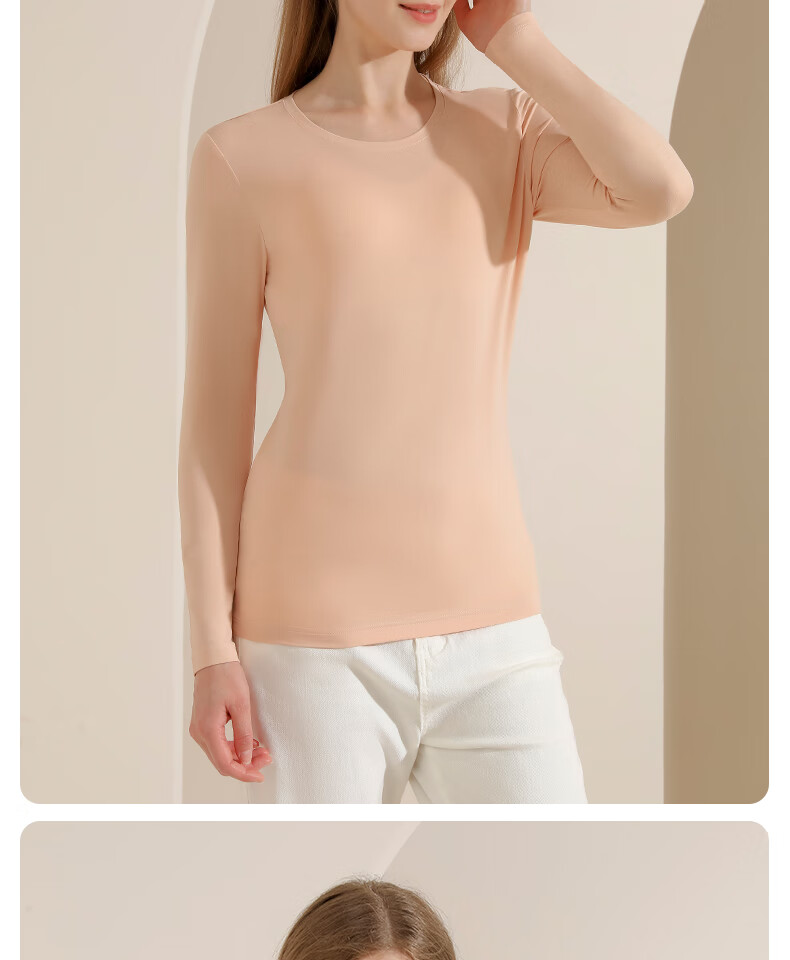 Urban Beauty Women's Round Neck Base Layer Shirt Mask Base Garment Single Piece Warm Slim Fit Lightweight Comfortable Top Black 2XL 19