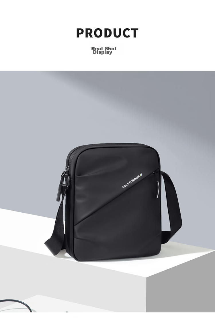 GOLF Shoulder Bag for Men, Trendy Crossbody Bag, IPad Phone Pouch, Water-Resistant Vertical Casual Commuter Small Square Bag for Me 17
