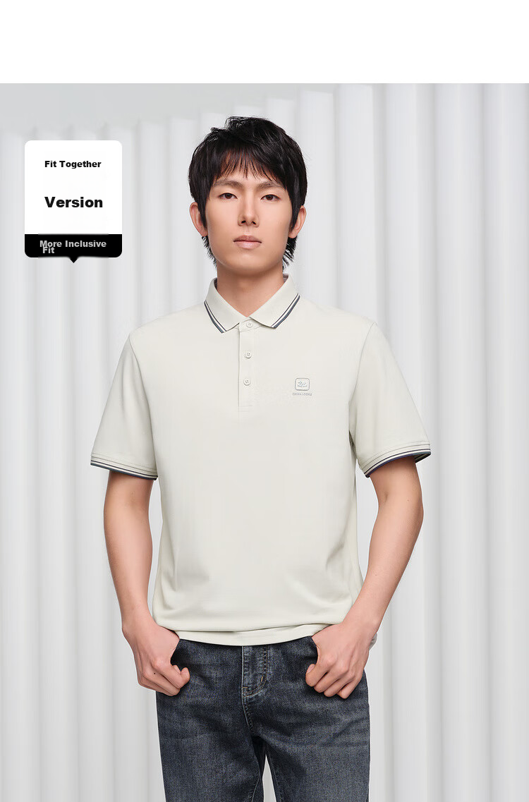 HLA Short-Sleeve Polo Shirt for Men, Zhonghua Dragon Series, Turn-Down Collar, Plus Size, Cool-Feeling Short Sleeves for Me 3