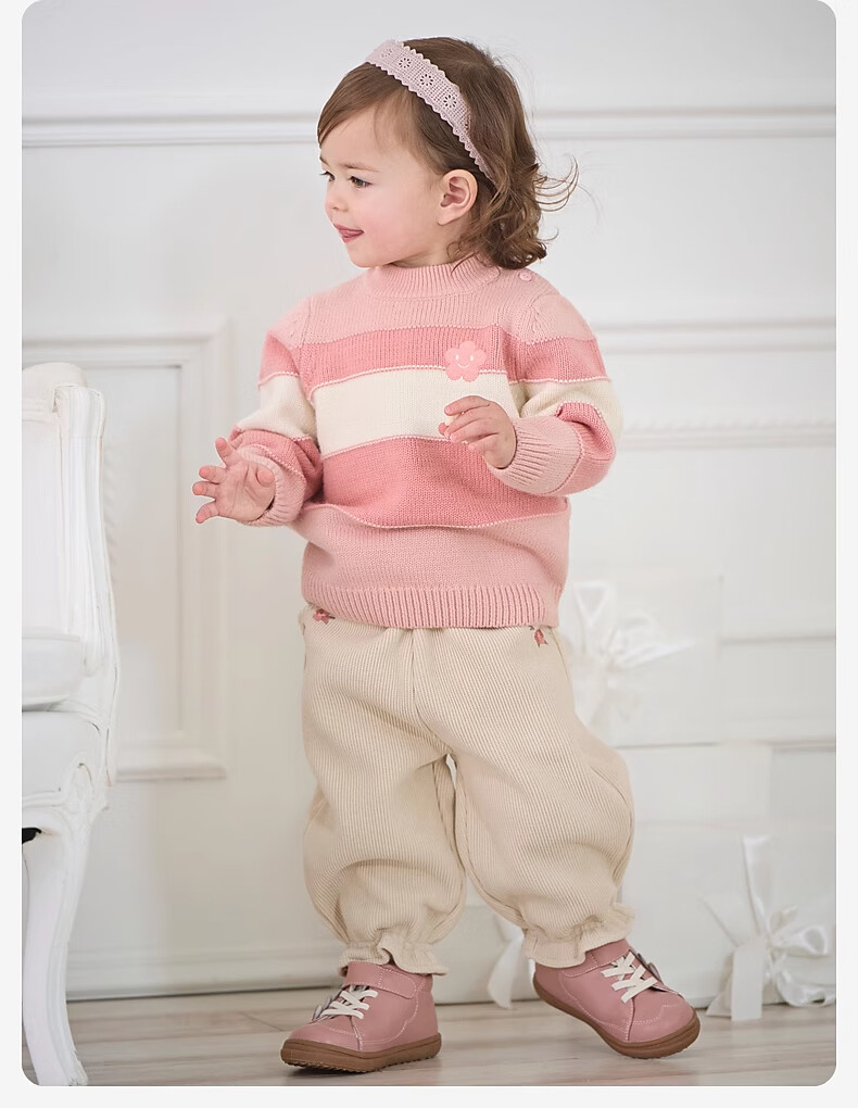 DAVE & BELLA Girls' Winter Chenille Fleece-lined Casual Jogger Pants 2