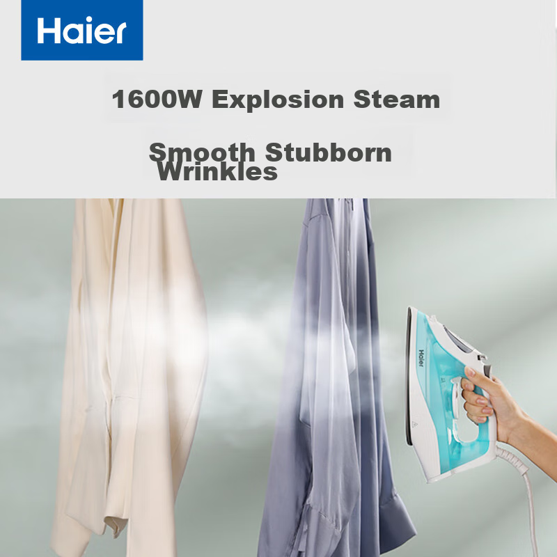 Haier [Low-Price Top Host 90% Off] Large Panel Electric Iron, 35g/min Explosive Steam, 210ml Transparent Water Tank, Home Garment Steamer