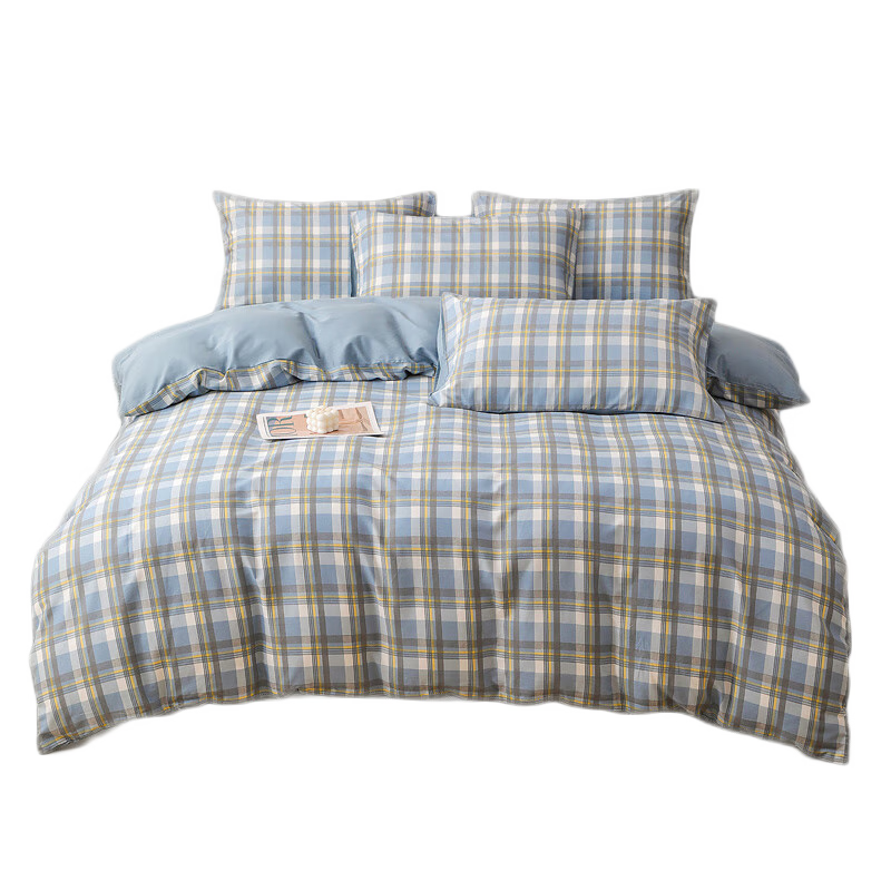 Grace Class A Fabric, 7A Antibacterial Pure Cotton Skin-Friendly 100% Standard, Four-Piece Set, for 1.5/1.8M Bed, Gentleman Style