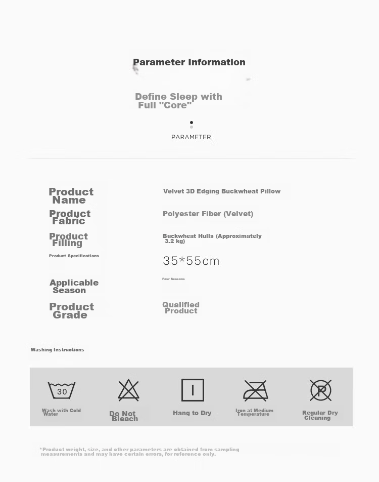 YALU & FREEDOM Buckwheat Pillow, 100% Pure Buckwheat Hull Pillow Core, Adult Sleeping, 5 Jin (2.5 Kg), Removable And Washable, 46x72cm, Pure Gray 18