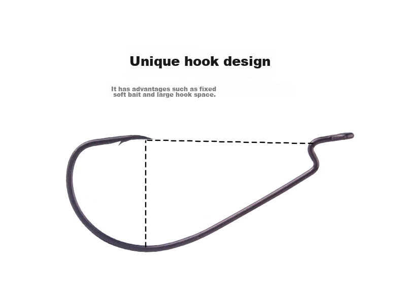 BKK 9005 Lingwu 2X Wide-Body Curved Hook for Largemouth Bass, Mandarin Fish, And Soft Lure Fishing Hooks 4