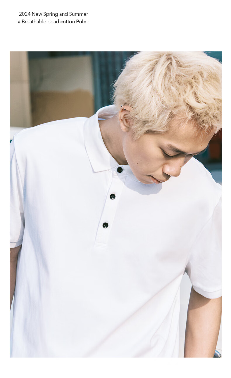 GENIOLAMODE Polo Shirt for Men, Summer Casual Retro Chinese Trendy Printed Collar Short-Sleeve Men's T-Shirt, White, 2XL 12