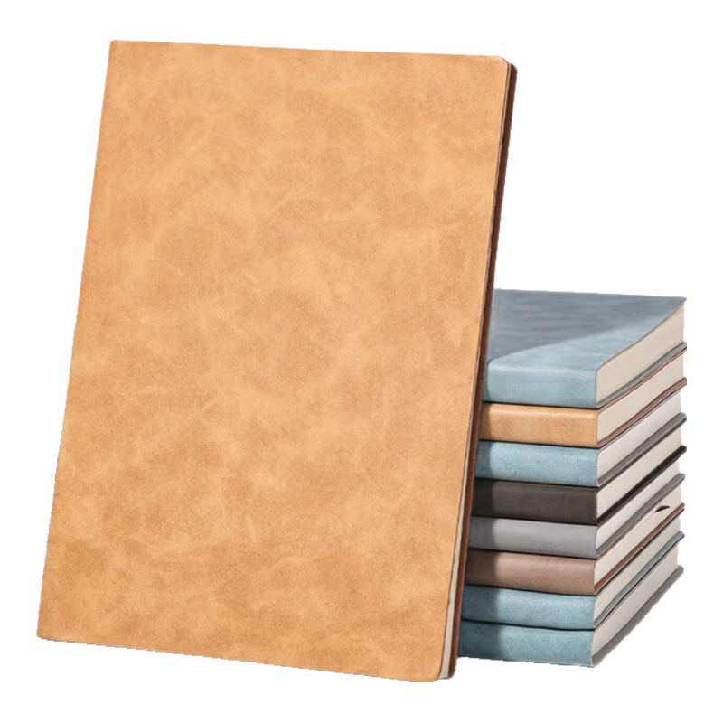 Deli Customizable Notebook, Stylish Leather Cover, Business Lambskin Journal, Meeting Record Book, A5 Size, 80 Sheets, Yellow Single Pack BP107