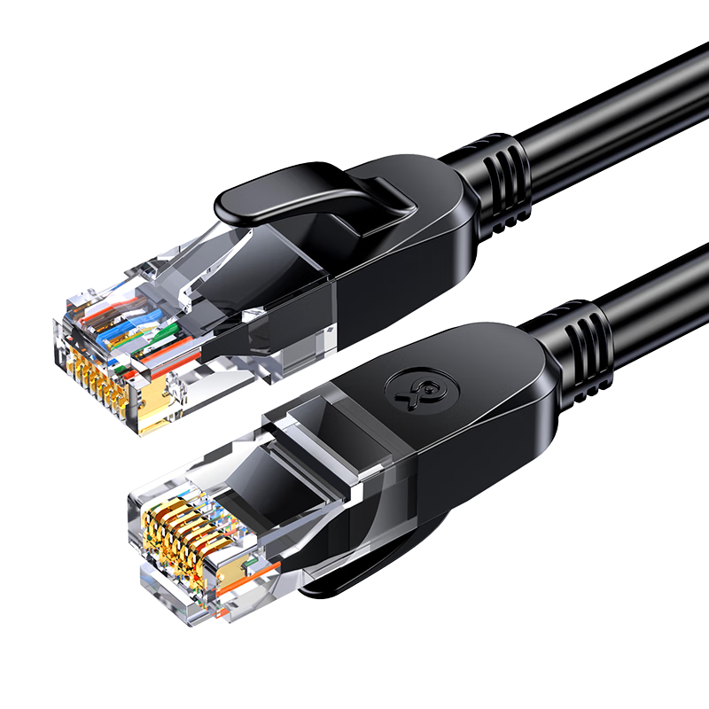 BIAZE CAT6 Gigabit Ethernet Cable, 0.5 Meter Ultra-Short, CAT6 High-Speed 8-Core Twisted Pair, for Engineering And Home Use, Computer Broadband Monitoring Network Patch Cord Finished Cable, Black