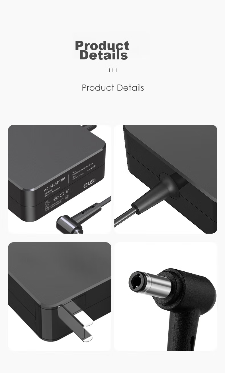 Elei Acer Laptop Charger Cable, 19V 3.42A 65W, Power Adapter for Laptops, Compatible with 4750G 4740G 3810T, Charging Cord 5.5*1.7 9