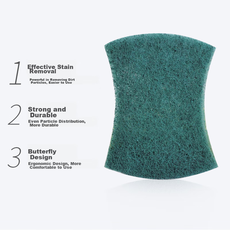3M Scotch-Brite 6105 Губка для мытья посуды, 5 шт., универсальная, для удаления жира, ультрачистая, с абразивной губкой