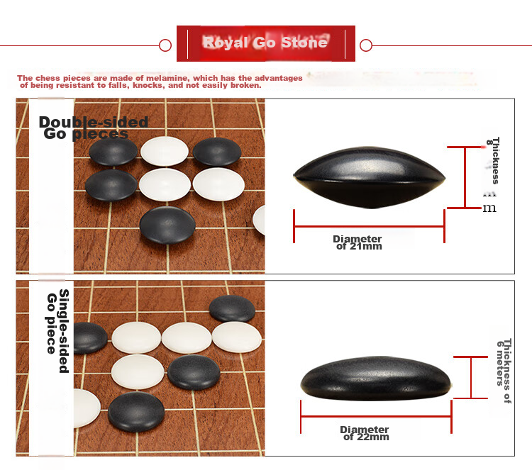 Yusheng Go And Gomoku Set, Folding Wooden Board for Children And Adults, Double-Sided Convex Go Stones for Camping 2