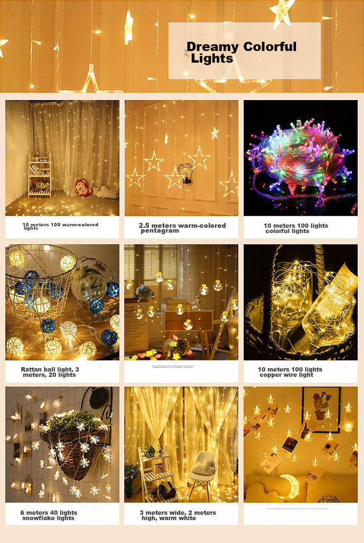 Gongxun Rose Flower Colorful String Lights Surprise Proposal Wedding Room Indoor Decoration Bedroom Atmosphere Scene Setup 20 Lights 1
