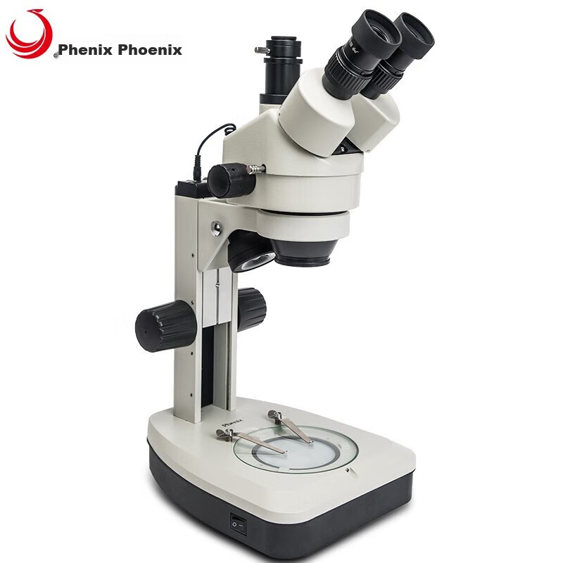 Phenix XTL-165 Triocular Stereomicroscope Continuous Magnification Circuit Board Inspection, Mobile Phone Repair, Biological Dissectio