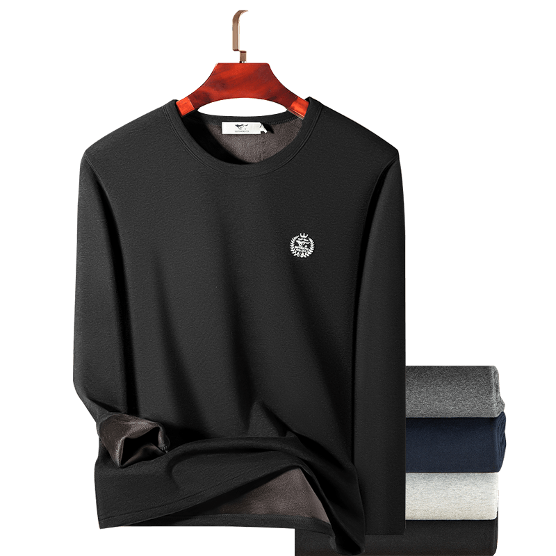 SEPTWOLVES Double Warmth Fleece-Lined Thickened Men's Thermal Underwear Autumn Winter Ultra-Soft Cold-Resistant Base Layer Top