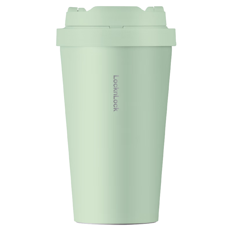 LOCK&LOCK Encounter Vitality Insulated Coffee Mug with Pop-Up Lid, Water Bottle for Men And Women, LHC3271MIT, Mint Green, 400ML