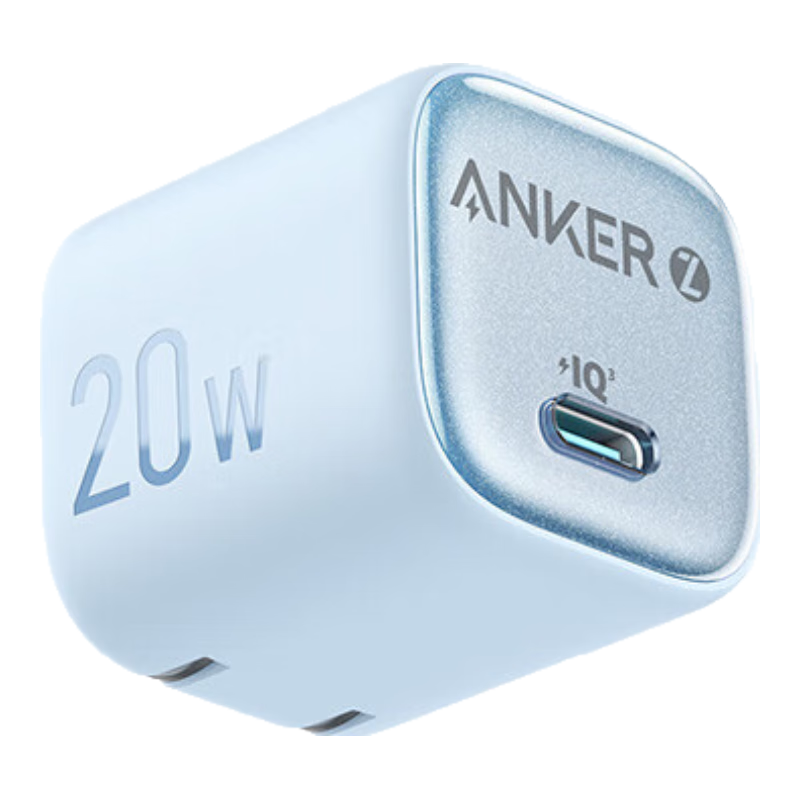 ANKE 20W Ice Point Charger, Apple 17 Charger, Type-C Fast Charging USB PD GaN Suitable for IPhone 16 Pro Max 15/14/13 Phones IPad Plug, Blue