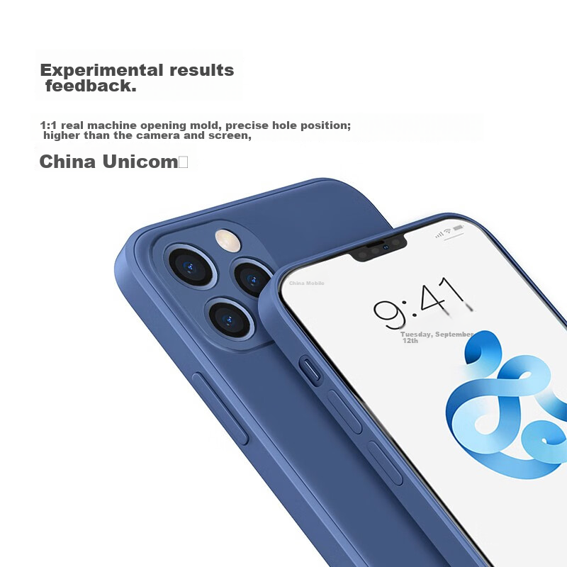 Чехол PISEN для iPhone 13, гибкий жидкий силикон, защита от падений, ультратонкий, синий