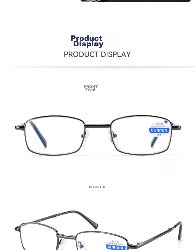 Ouna Reading Glasses for Men And Women, High-Definition TR Anti-Blue Light Reading Glasses, Black, 300 Degrees (Recommended for Ages 65-69) 19