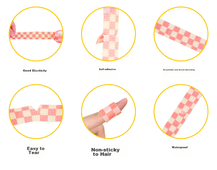 Zhonghua (Chung Hwa) Finger Protector Bandage, Anti-Callus And Anti-Friction, for Girls, Ins Style, Cute Adhesive Tape, Hand Protection, Self-Adhesive Writing Grip Tape, 4 Rolls Pack, GF0005B 3