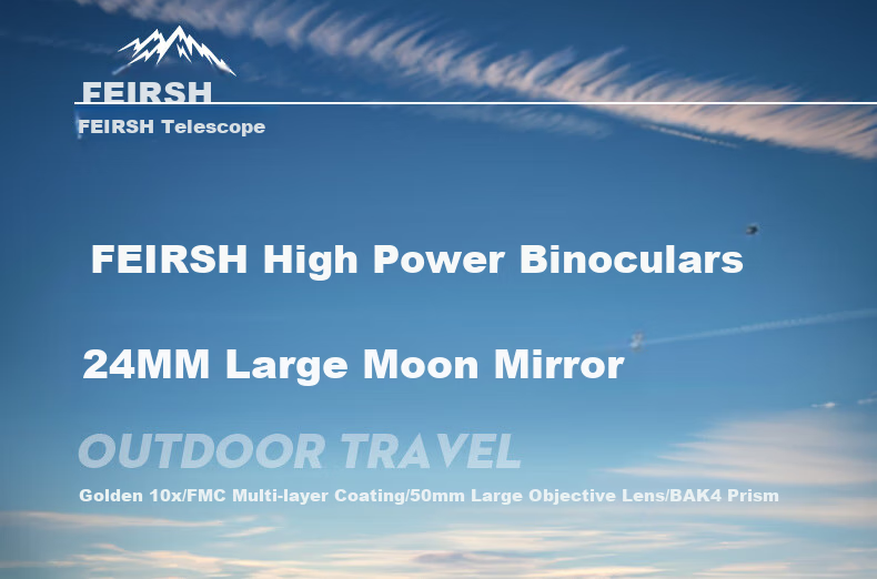 FEIRSH Binoculars, High Magnification, High Definition, Portable, for Adults And Children, Concert Viewing, Non-Night Vision, Bird Watching Telescope, 10x50 T18 1