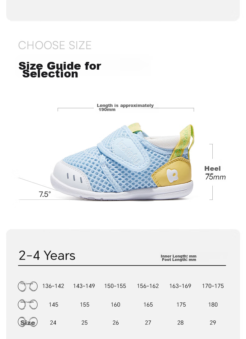 Katetu Toddler Shoes for Infants 1-3 Years Old, Breathable Mesh Children's Shoes, Spring And Summer Functional Shoes, Kindergarten Baby Indoor Shoes X2AE003 13
