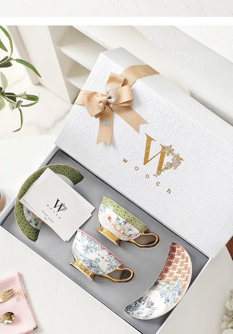 WOOCH Ceramic Coffee Cups, Wedding Gift Box, Housewarming Present, Couple's Mugs, Practical Moving Gifts 2
