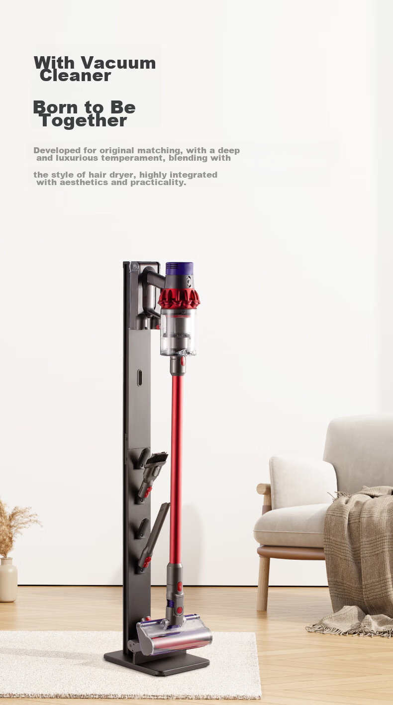 Brateck Vacuum Cleaner Stand, No Drilling Required Wall Mount Bracket, Suitable for Dyson Vacuum Cleaners G5 V8 V10 V12 V15 Storage Rack, Dyson Stand, Dyson Vacuum Cleaner Accessories L500 17