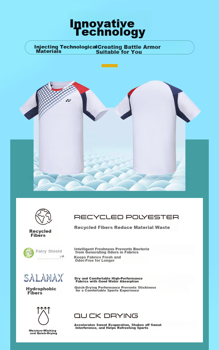 YONEX Badminton Outfit, Comfortable And Breathable, Running And Fitness Short-Sleeve Skirt Set, 210234BCR White XO 12
