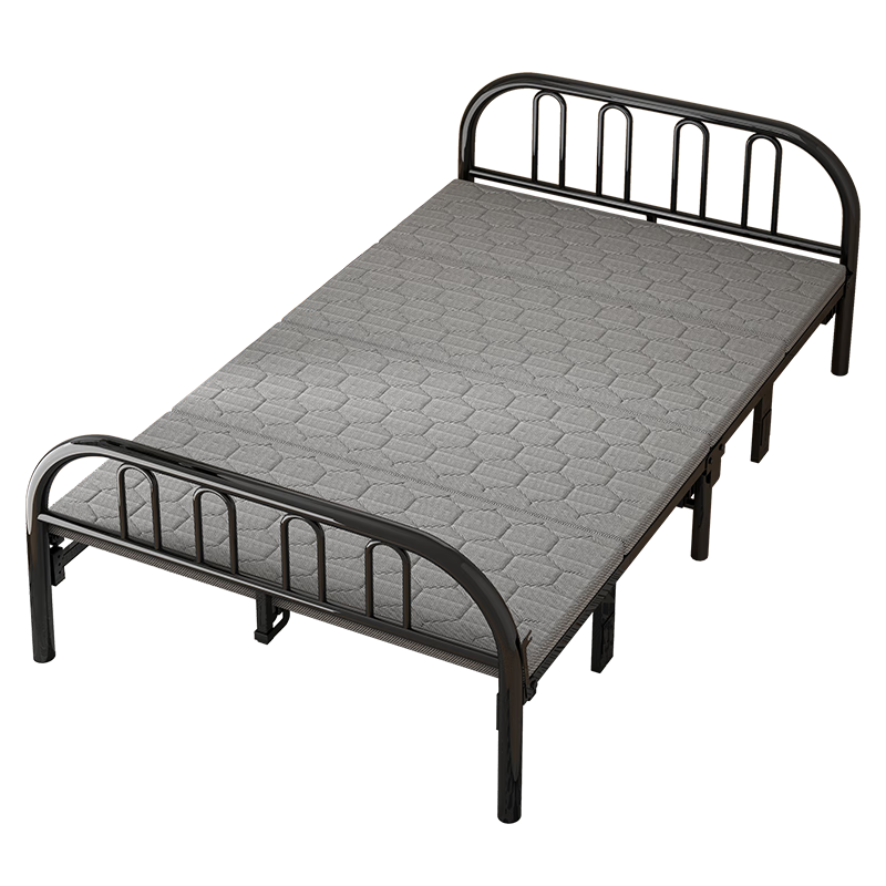 Chibailun Folding Bed for Home Use, Single Bed, Dormitory Nap Bed, Office Bed, 1.5-Meter Nap Bed, Portable Hard Board Bed, Simple Bed