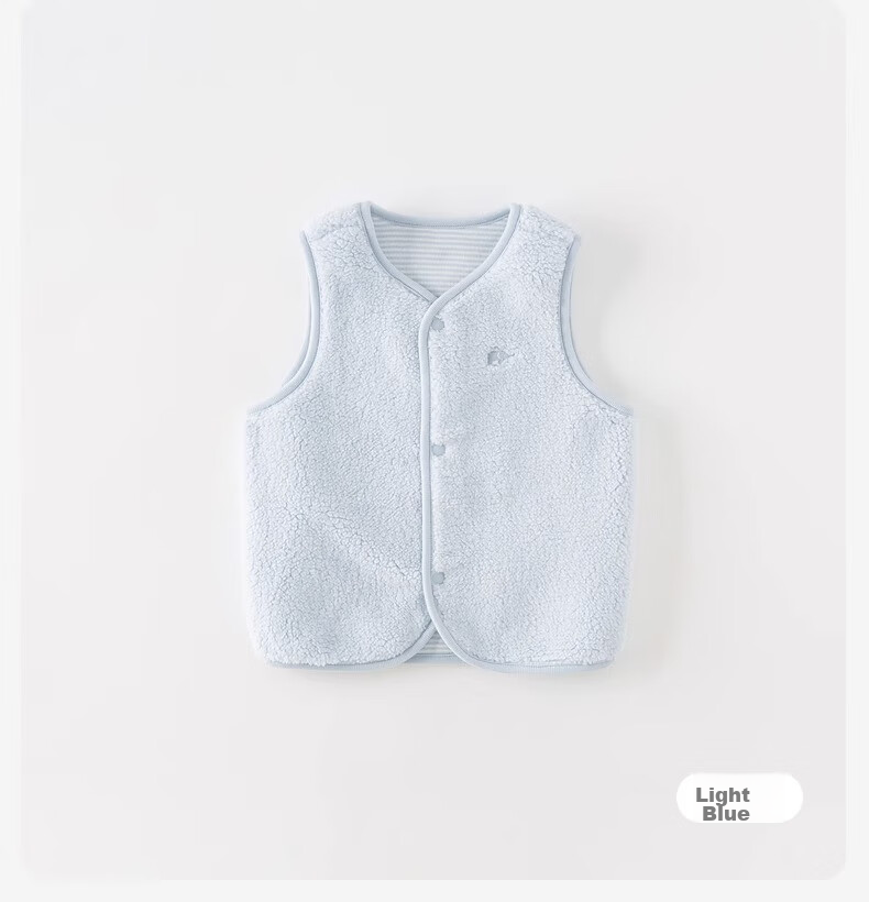 DAVE & BELLA Kids Reversible Sherpa Fleece Vest Autumn Winter Boys Girls Baby Jacket 12