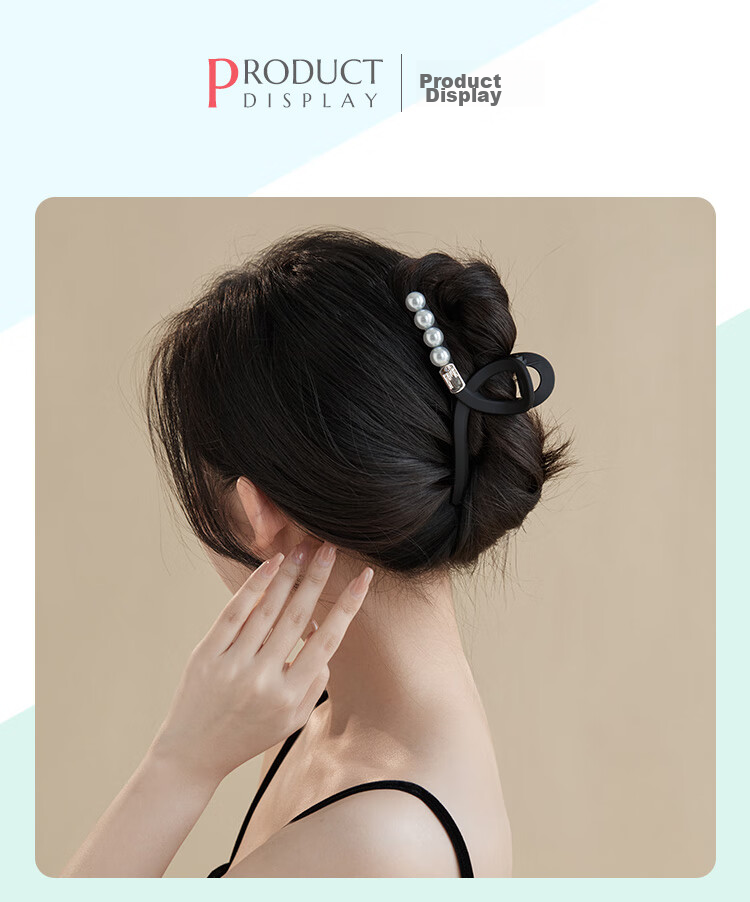CHIMERA Back of Head Hair Claw Clip, Round Bead Frosted Hair Clip, Bun Shark Clip, Hair Accessory, Hairpin, Birthday Gift for Wome 4
