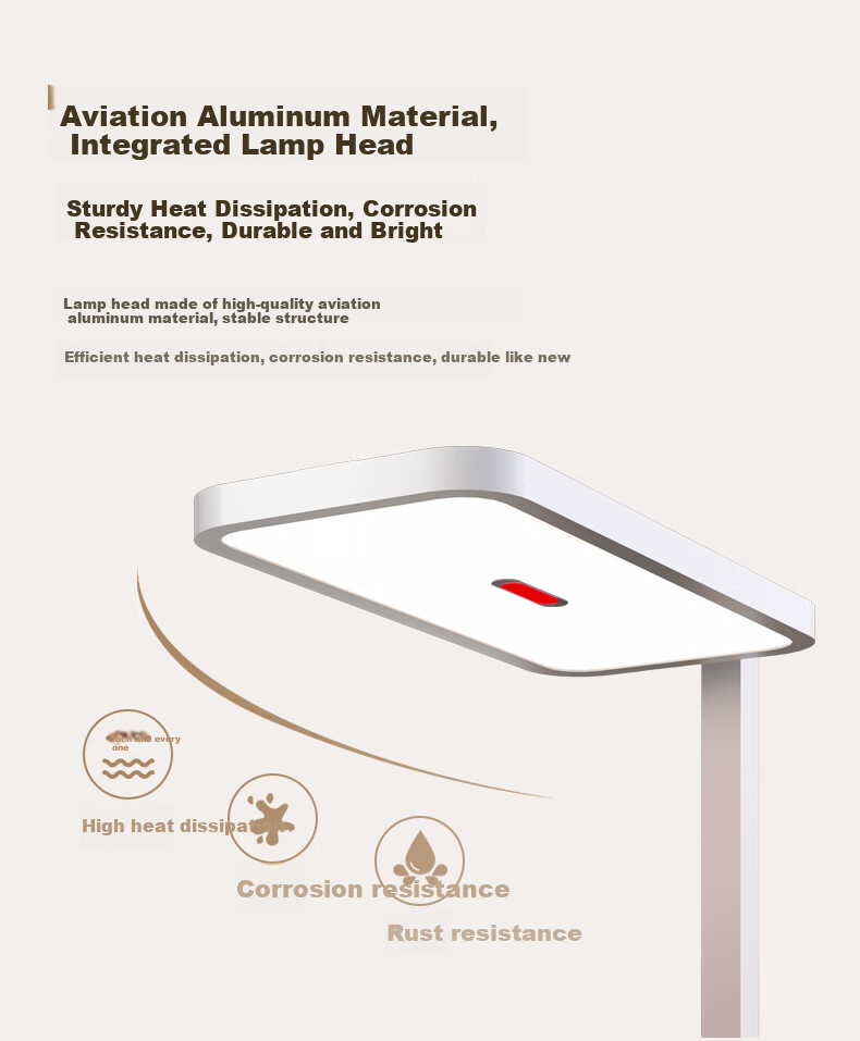 Mulinsenzhaoming, Large Road Lamp Eye Protection Light, Full Spectrum Floor Lamp, Study Lamp, Puli Lamp, Pearl Red Light Eye Protection Lamp, Aurora Pro 38