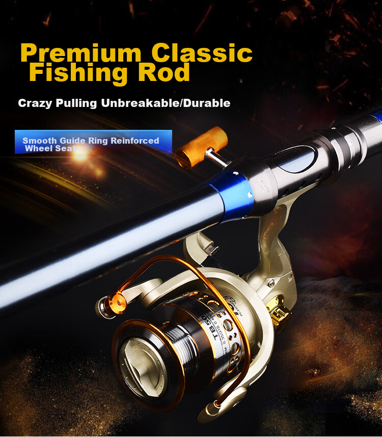 Grsaed Classic 2.1-Meter Sea Rod Set, Long-Distance Casting Rod, Fishing Pole, Sea Fishing Rod, Fishing Reel And Spool Set 2