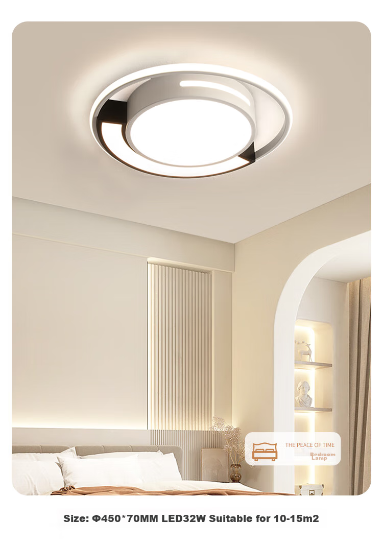 NVC LED Tri-Color Dimmable Ceiling Light Main Bedroom Lamp 2026 High-End Nordic Style Linear Light 12