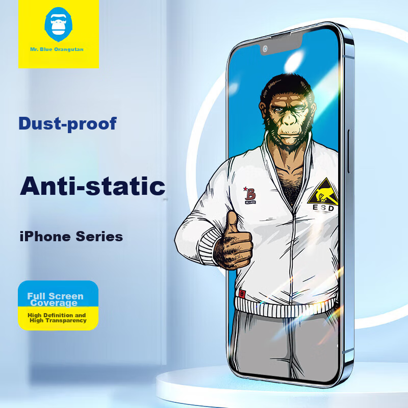 Защитное стекло BLUEO для iPhone 11/XR, прозрачное, противоударное, антиотпечатки, антиблик, 9H