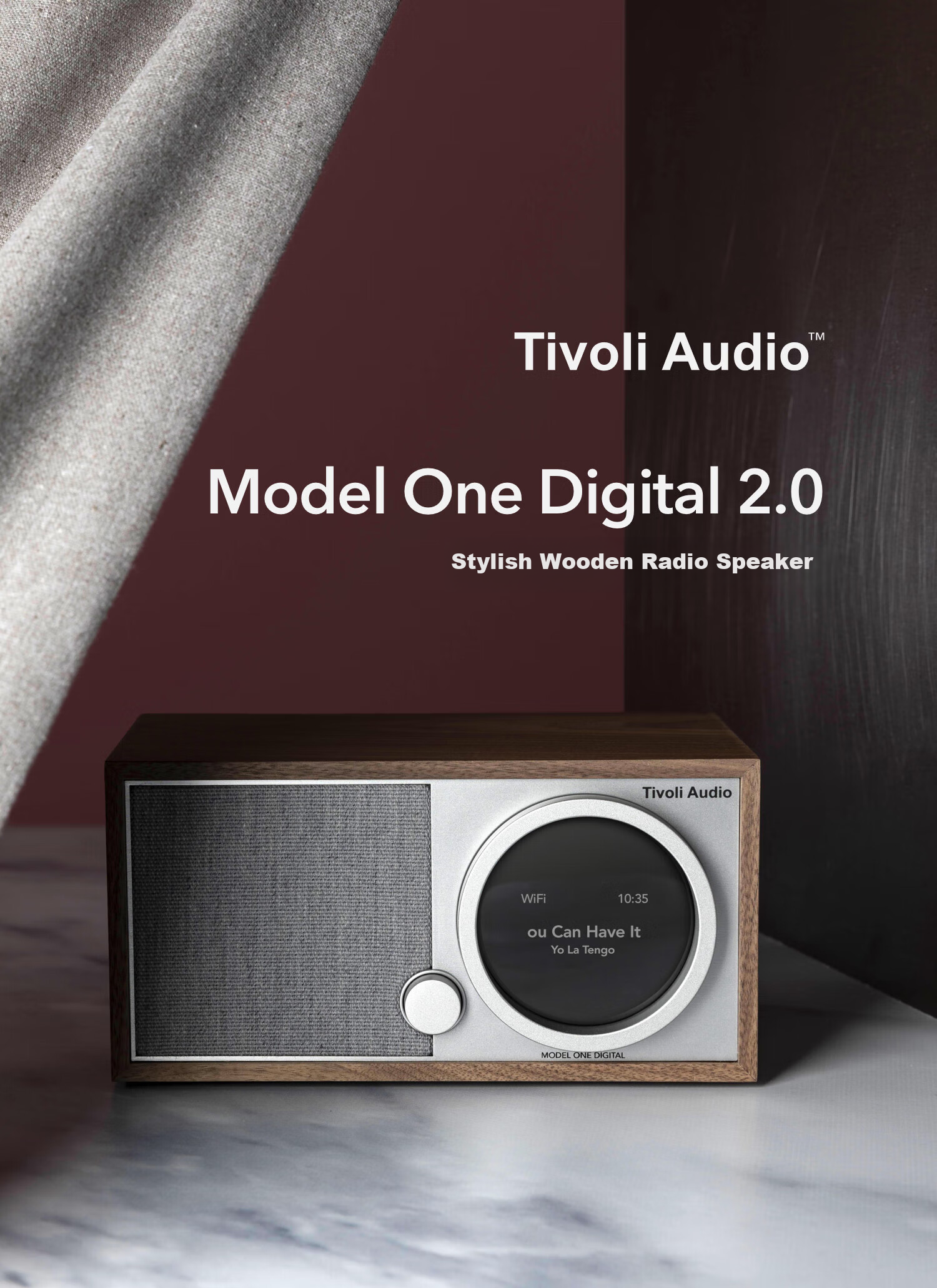 Tivoli Audio M1D2 Stylish Wooden Retro Home Speaker, WiFi Speaker, Bluetooth Speaker, Home Theater Sound System, Birthday Gift 1