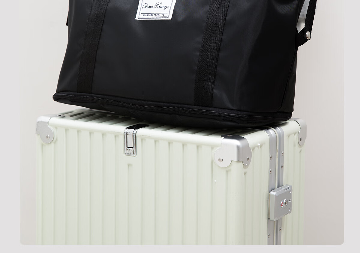 Youshiguang Toiletry Bag Travel Men's Business Trip Makeup Wet And Dry Separation Portable Large Capacity Hook High-End Storage Bag Black And Gold Color 5