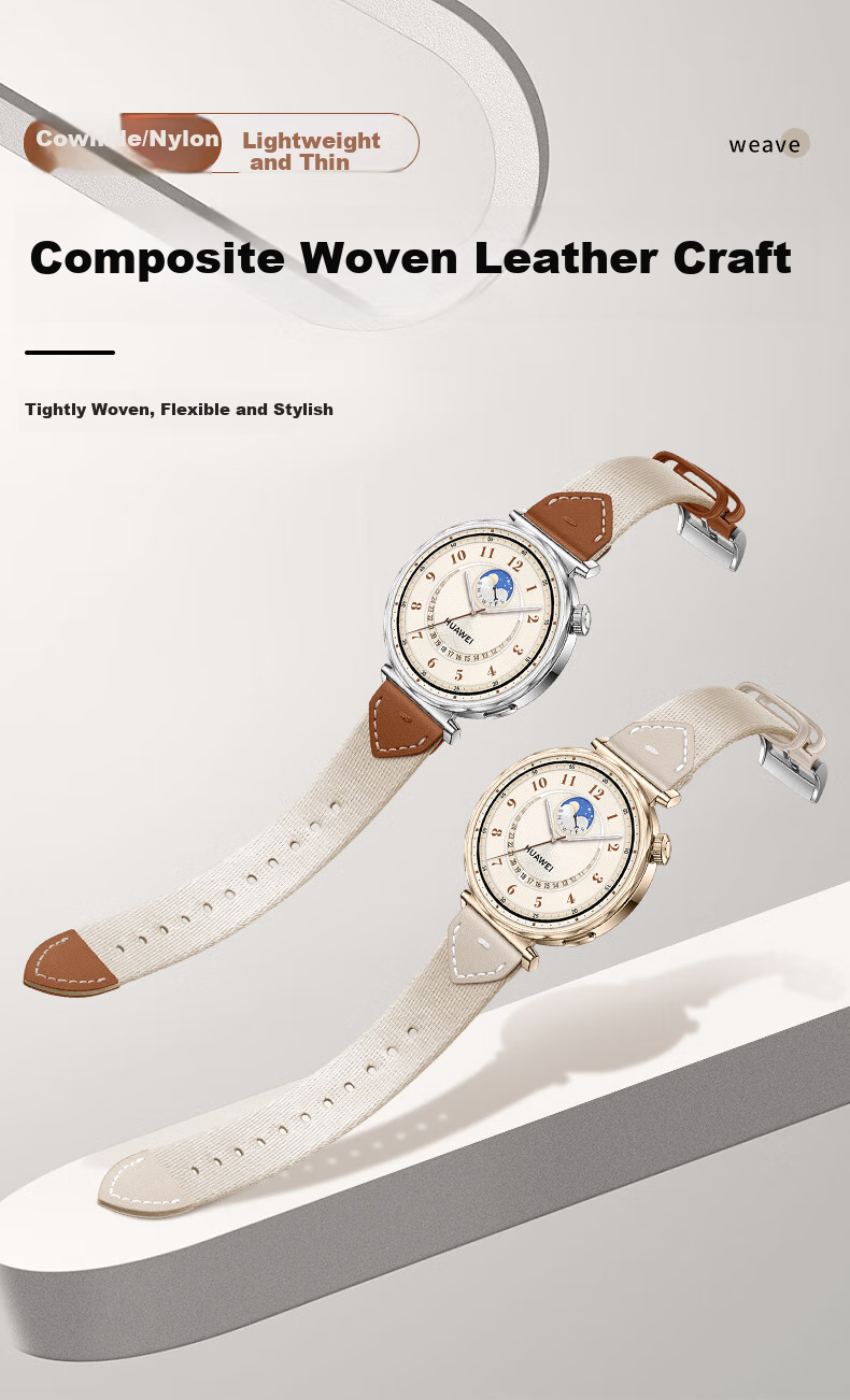 Weiqiantu [Women's Woven] Strap Compatible with Huawei GT7/GT6/GT5/Pro Watch Band, Watch6/Pro Watch Band for Women, 41mm/GT4/WATCH5 Strap, Fashionable for Wome 7