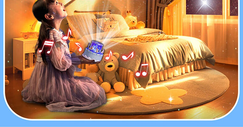 Disney Elsa Princess Starry Sky Projection Lamp Children's Toy Girl's Birthday Gift for Ages 7-14 Music Box Elsa 12 5
