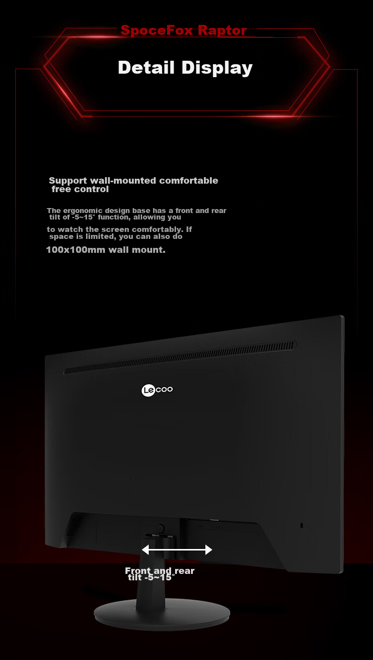 Lenovo Lecoo 27-Inch 2K 180Hz High-Definition FastIPS Display Screen, 1ms HDR Low Blue Light, External Laptop PS5 Gaming Computer Monitor, Mengjing K2718Q 10