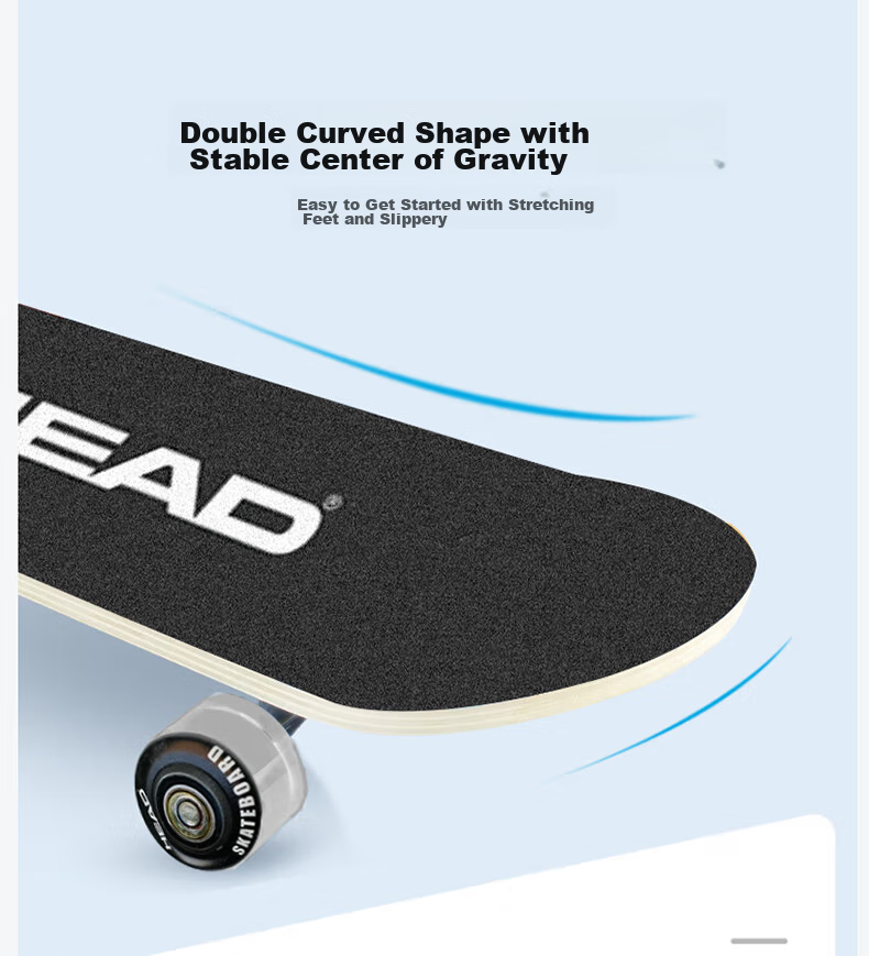 HEAD Children's Skateboard for Beginners, Four-Wheel Light-Up Double-Warped Skateboard for Boys And Girls Aged 3-9, Professional Entry-Level Skateboard, Magic Planet 11