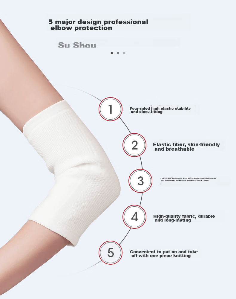 D&M Sports Elbow Guard, Protective Elbow Sleeve for Men, Suitable for Tennis Elbow, Fitness, Badminton, Basketball, Bench Press, Volleyball, Breathable, Single Piece 4